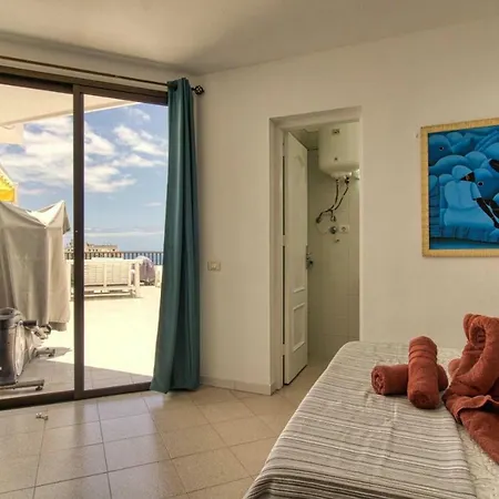 Penthouse Con Vistas Al Mar, Terraza, Jacuzzi Y Piscina En Playa Fanabe * אדחה