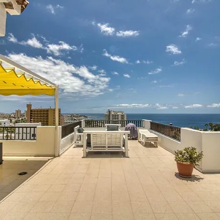Penthouse Con Vistas Al Mar, Terraza, Jacuzzi Y Piscina En Playa Fañabé *