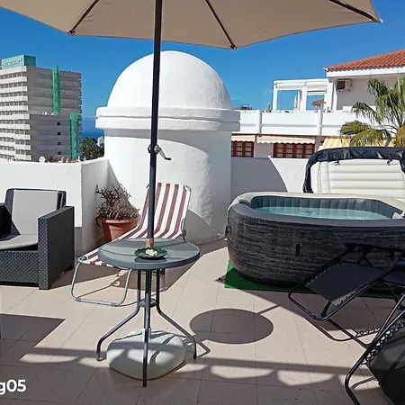 Penthouse Con Vistas Al Mar, Terraza, Jacuzzi Y Piscina En Playa Fañabé *