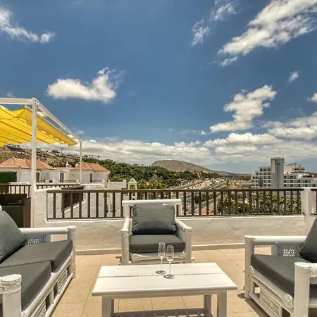 Appartamento Penthouse Con Vistas Al Mar, Terraza, Jacuzzi Y Piscina En Playa Fañabé *